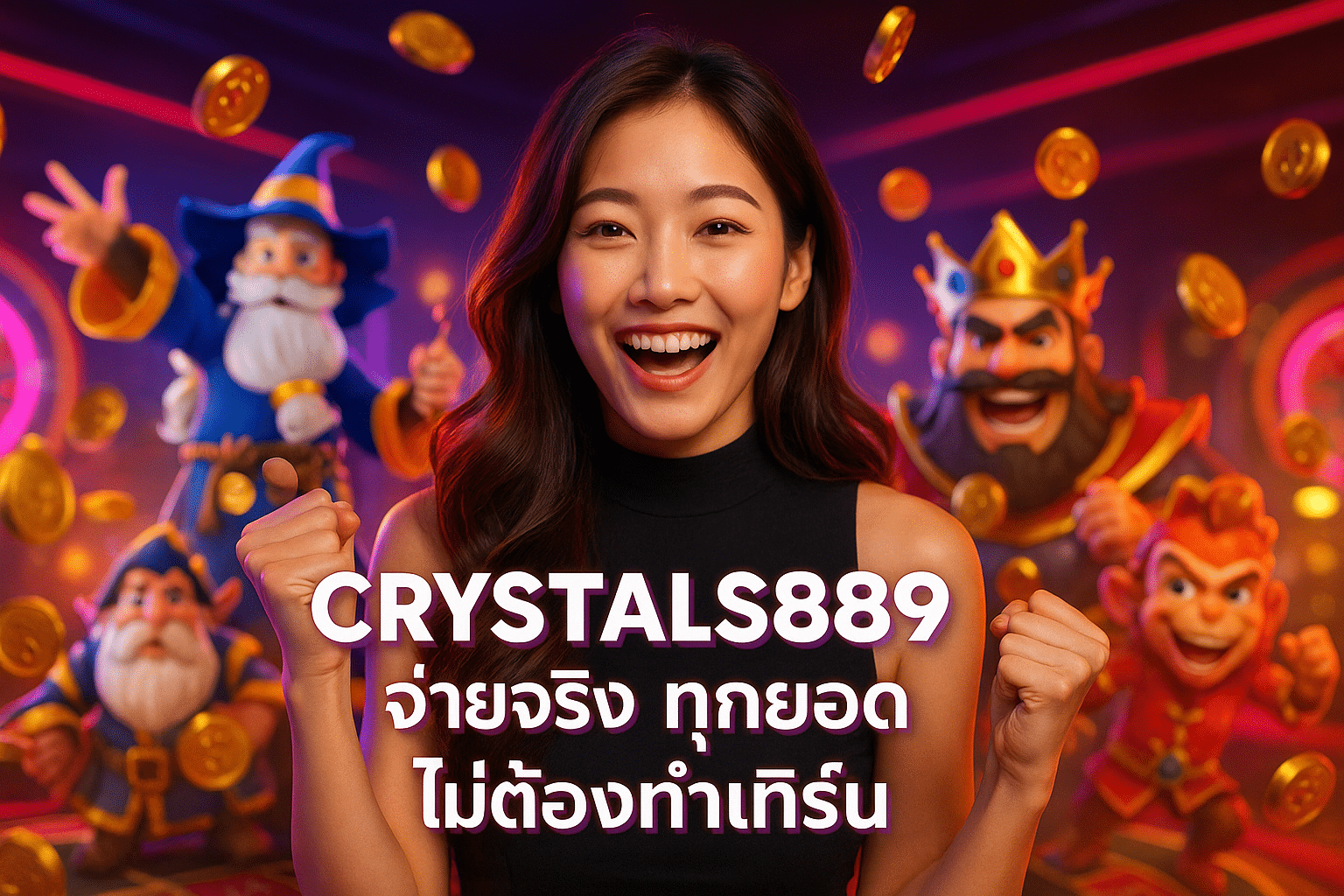 CRYSTALS889 จ่ายจริง ทุกยอด ไม่ต้องทำเทิร์น